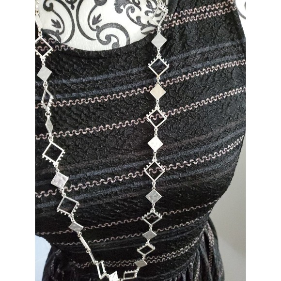 Super cute dark gray with stripes dress - Picture 2 of 4